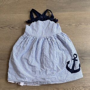 Striped Navy & White Anchor Sundress
